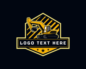 Heavy Machinery - Excavator Industrial Machinery logo design