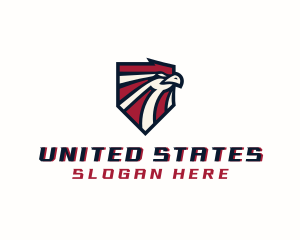 Patriotic Eagle Shield logo design