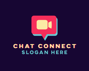 Chat - Video Camera Chat logo design