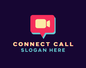 Video Camera Chat logo design