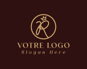 Strategist - Gold Royalty Crown Letter logo design