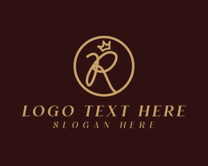 Strategist - Royalty Crown Letter R logo design