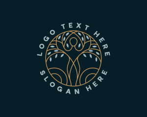 Tree Woman Beauty Wellness Logo