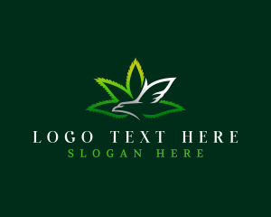 Eagle - Marijuana Leaf Bird logo design