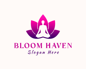 Lotus Flower Yoga logo design