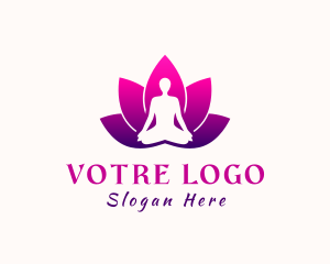 Relaxation - Lotus Flower Yoga logo design