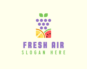 Organic Fruit Produce logo design