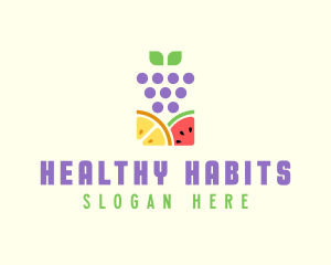 Organic Fruit Produce logo design