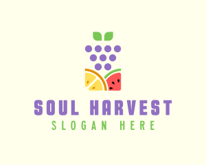 Organic Fruit Produce logo design