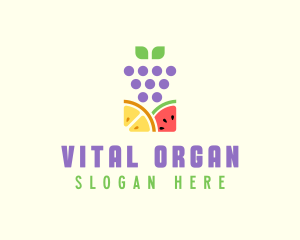 Organic Fruit Produce logo design