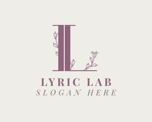 Floral Nature Garden Letter L logo design