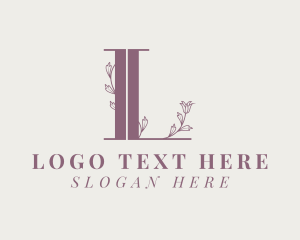 Influencer - Floral Nature Garden Letter L logo design
