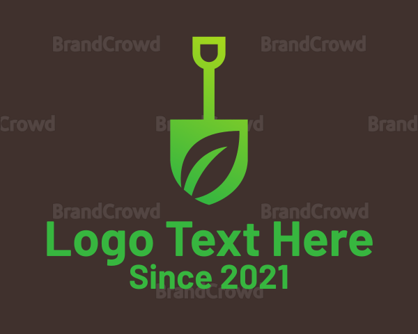 Eco Leaf Shovel Logo