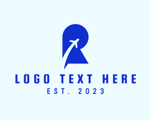 Air Freight - Plane Flight Letter R logo design