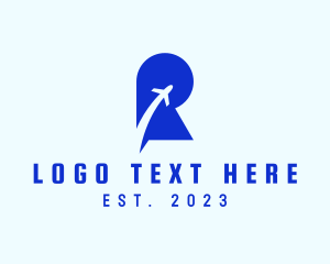Air Cargo - Plane Flight Letter R logo design