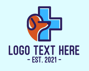Cross - Dog Animal Clinic logo design