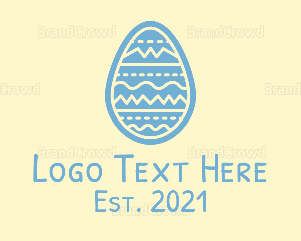 Decorated Blue Egg Logo