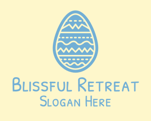 Decorated Blue Egg  Logo