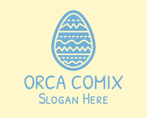 Decorated Blue Egg  Logo