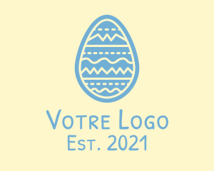 Preschool - Decorated Blue Egg logo design