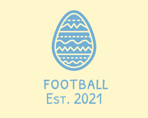 Egg - Decorated Blue Egg logo design