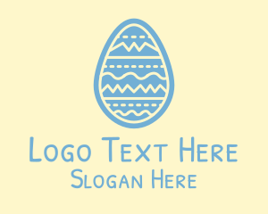 Decorated Blue Egg  Logo