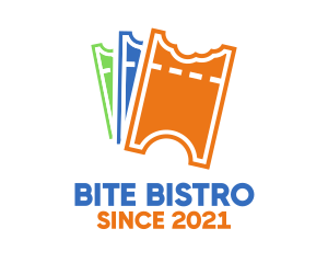 Coupon Ticket Bites logo design