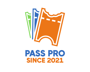 Pass - Coupon Ticket Bites logo design