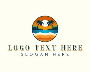 Vacation - Sunset Beach Resort logo design