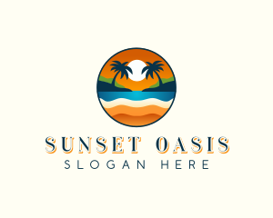 Sunset Beach Resort logo design