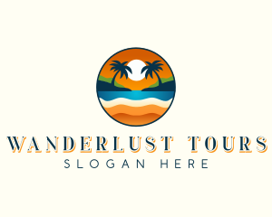 Sunset Beach Resort logo design