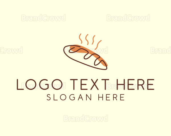 Deli Baguette Bread Logo