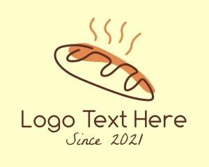 Bread Store - Hot Baguette Bread logo design