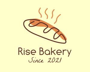 Sourdough - Hot Baguette Bread logo design