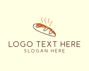 Line Art - Deli Baguette Bread logo design