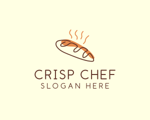 Deli Baguette Bread logo design