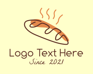 Dough - Hot Baguette Bread logo design