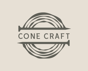 Wood Carpentry Nail logo design