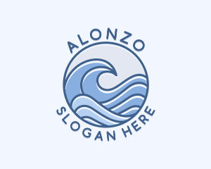 Coastal Ocean Waves logo design