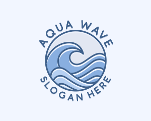 Ocean - Coastal Ocean Waves logo design