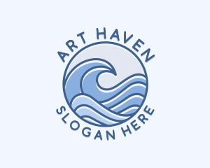 Coastal Ocean Waves logo design