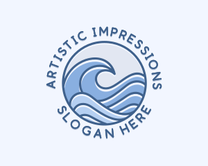 Coastal Ocean Waves logo design