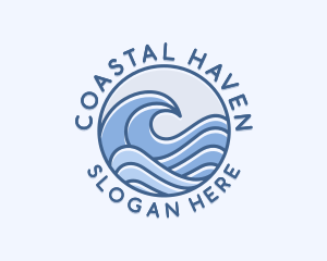 Coastal Ocean Waves logo design