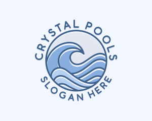 Pool - Coastal Ocean Waves logo design