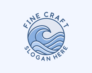 Coastal Ocean Waves logo design