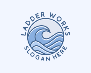 Coastal Ocean Waves logo design