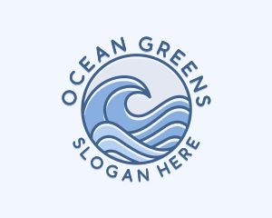 Coastal Ocean Waves logo design