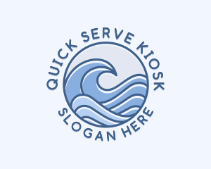 Coastal Ocean Waves logo design