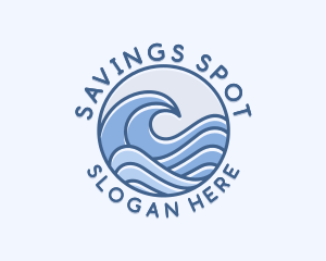 Coastal Ocean Waves logo design