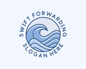 Coastal Ocean Waves logo design